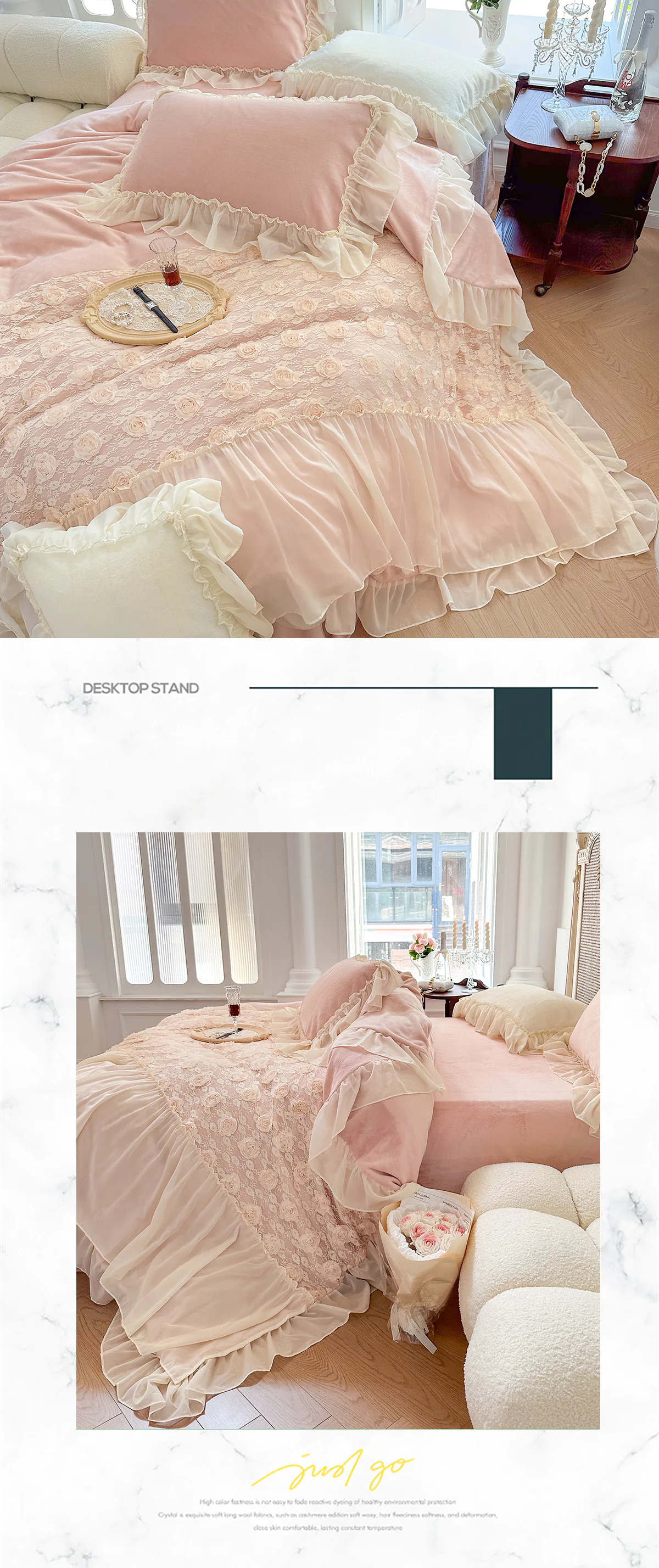 Elegant-Milk-Fiber-Chiffon-Lace-Flower-Duvet-Cover-Bedding-4-Pcs-Set13