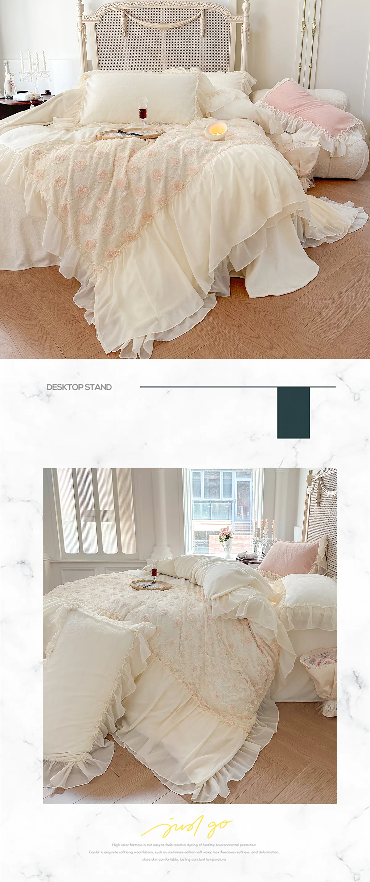 Elegant-Milk-Fiber-Chiffon-Lace-Flower-Duvet-Cover-Bedding-4-Pcs-Set18