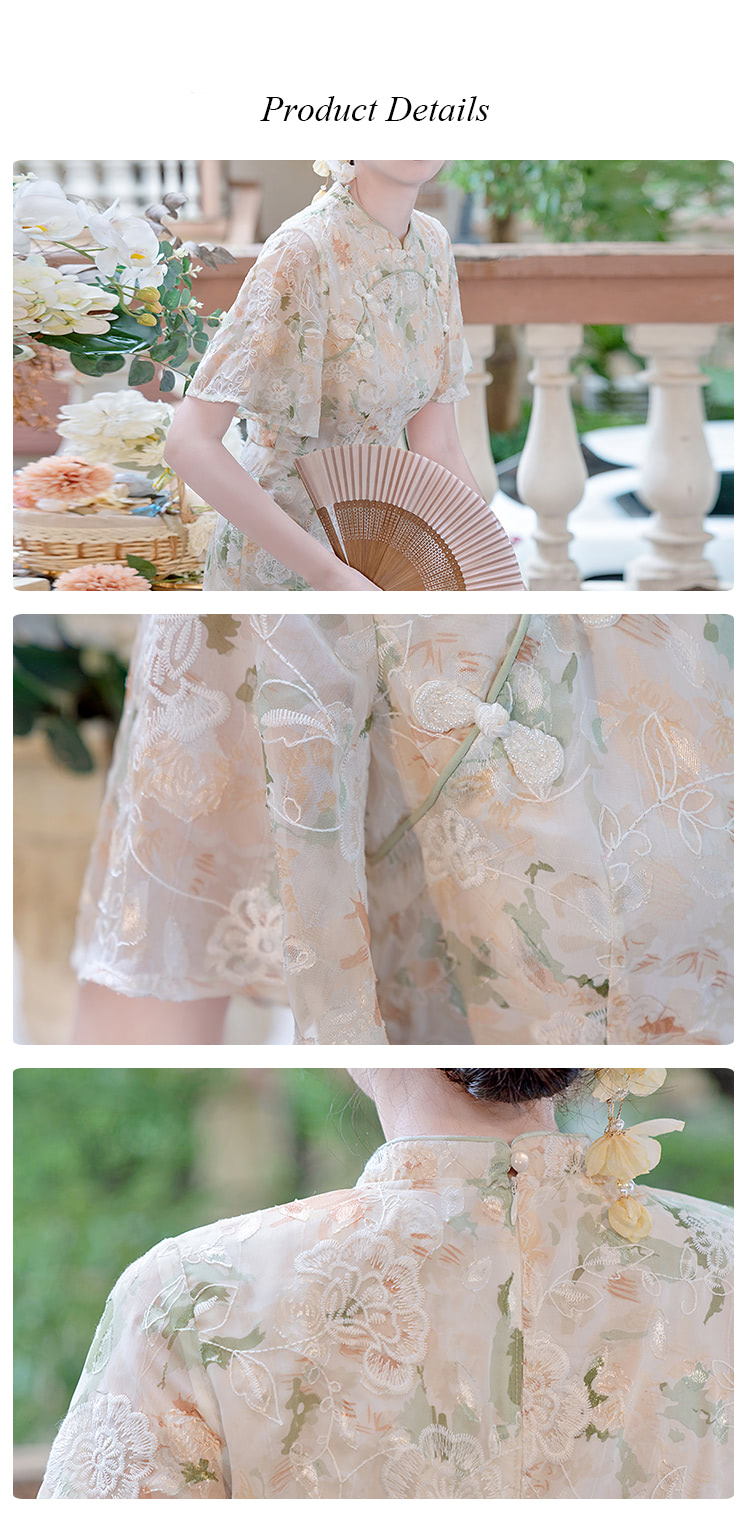 Embroidery-Floral-Print-Improved-Cheongsam-Chiffon-Qipao-Dress13