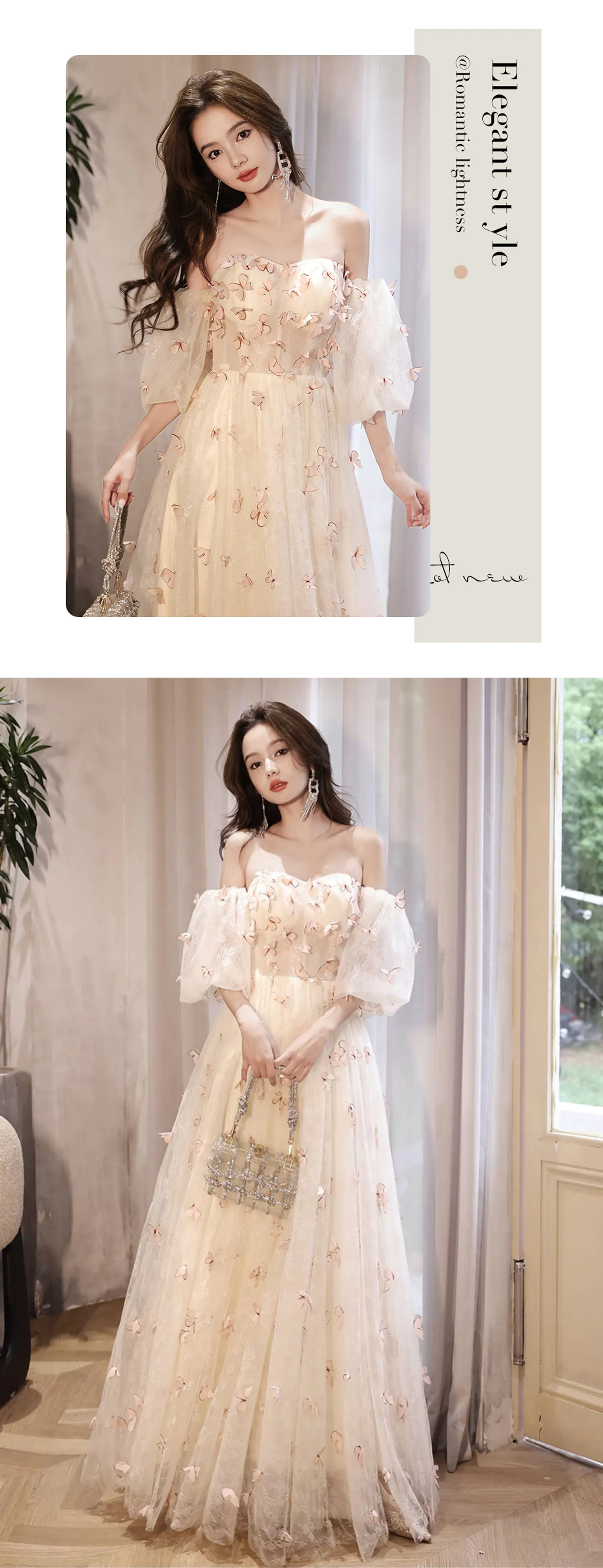 Ethereal-Champagne-Off-Shoulder-3D-Butterfly-Tulle-Formal-Long-Dress12