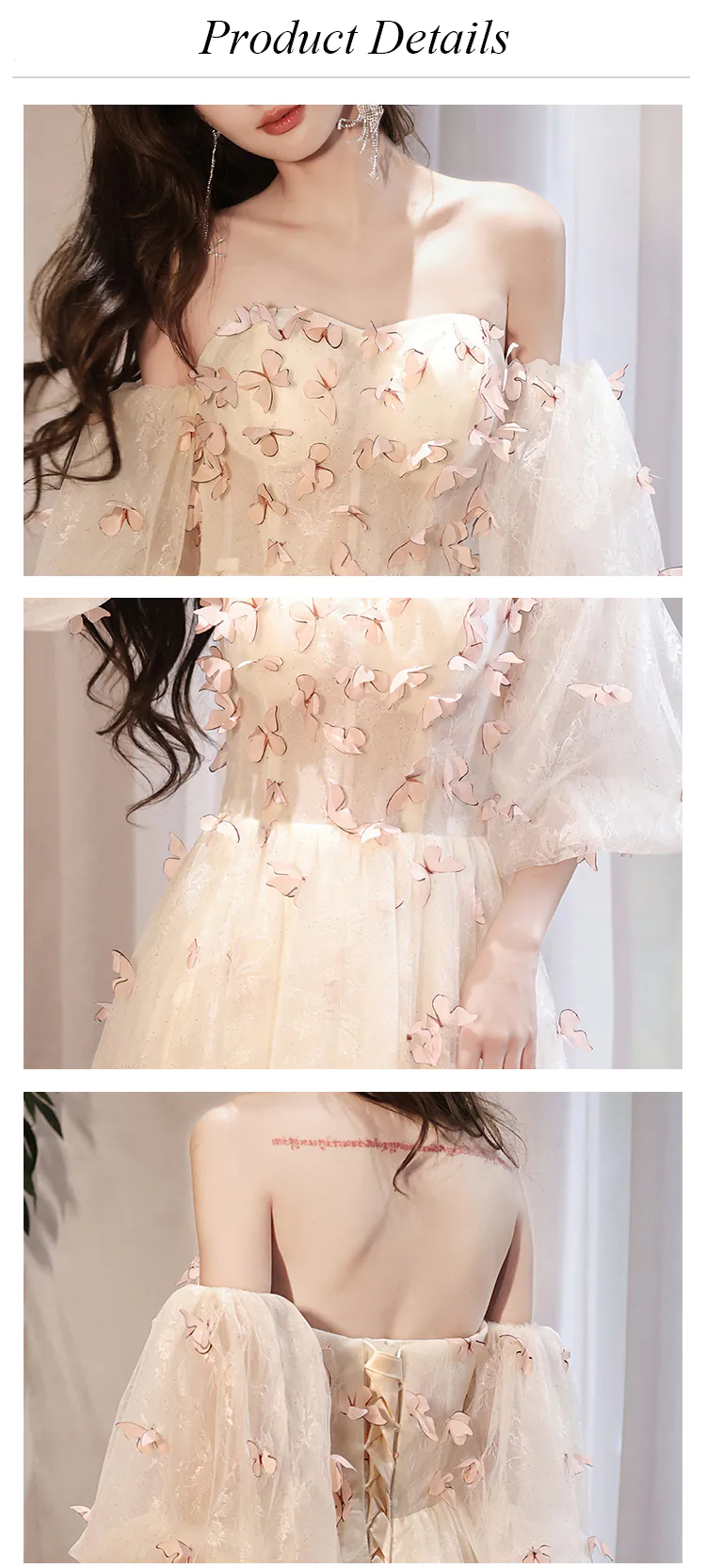 Ethereal-Champagne-Off-Shoulder-3D-Butterfly-Tulle-Formal-Long-Dress16