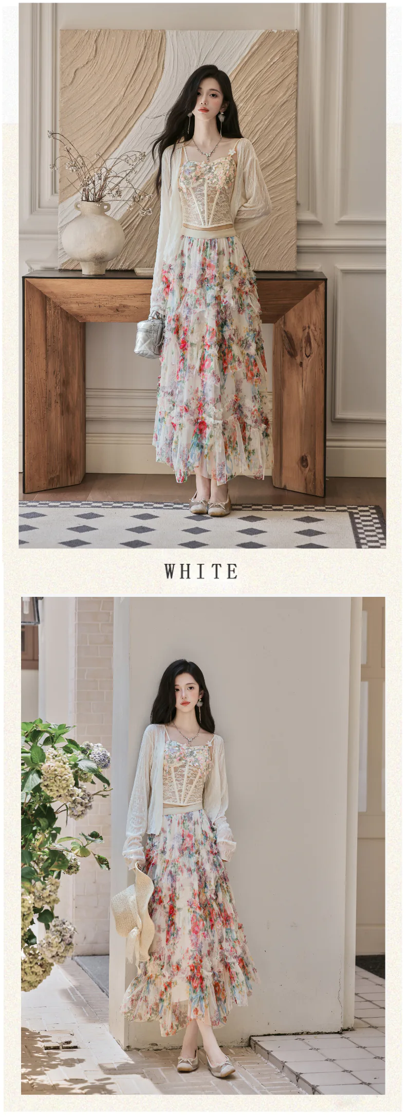 Fairy-Floral-Lace-Camisole-Ruffled-Midi-Skirt-with-Sheer-Cardigan-3-Piece-Set12
