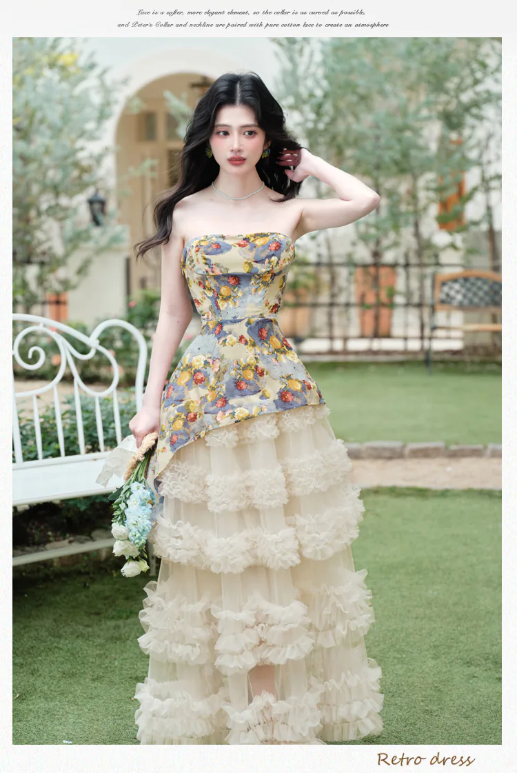 Fairy-Floral-Strapless-Asymmetrical-Top-with-Cream-Burnout-Ruffled-Tulle-Skirt09
