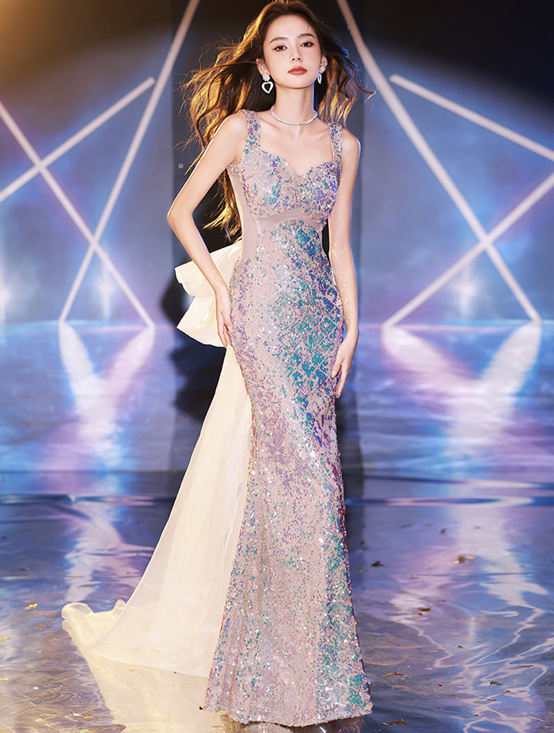 Fairy Luxury Sleeveless Cocktail Party Prom Sparkle Slip Maxi Dress01