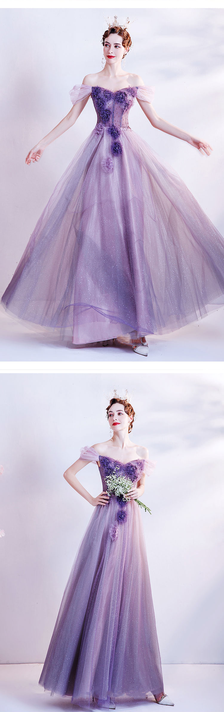 Fairy-Purple-Tulle-Birthday-Party-Banquet-Evening-Dress-Formal-Maxi-Gown