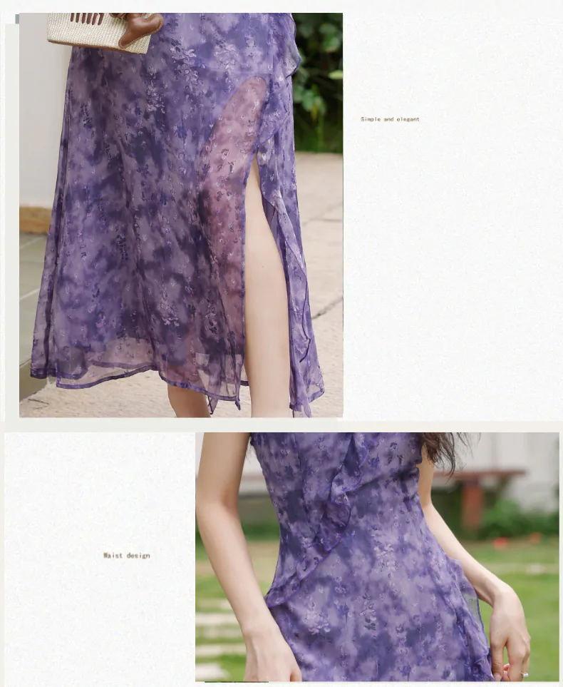 Feminine-Lavender-Floral-Print-Ruffle-Side-Slit-Chiffon-Casual-Dress09