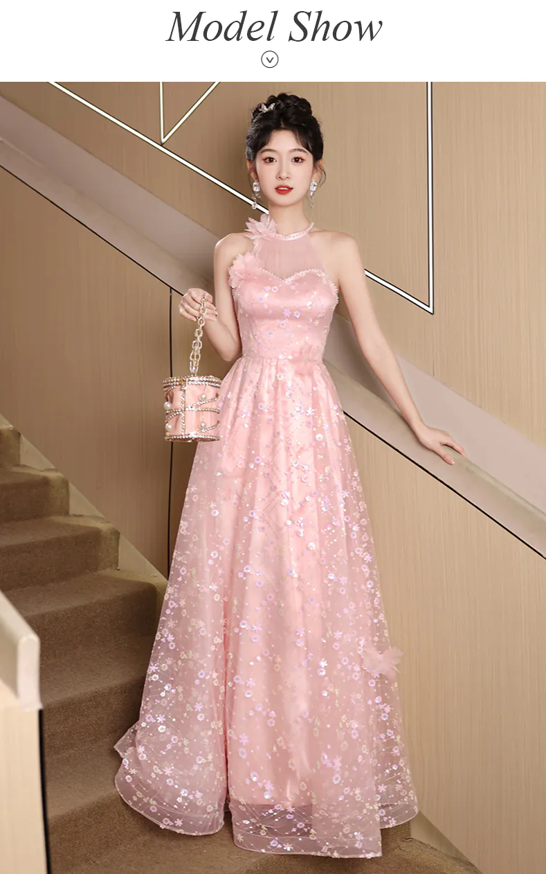 Feminine-Pink-3D-Floral-Sequins-Sheer-Tulle-Sleeveless-Halter-Party-Dress09