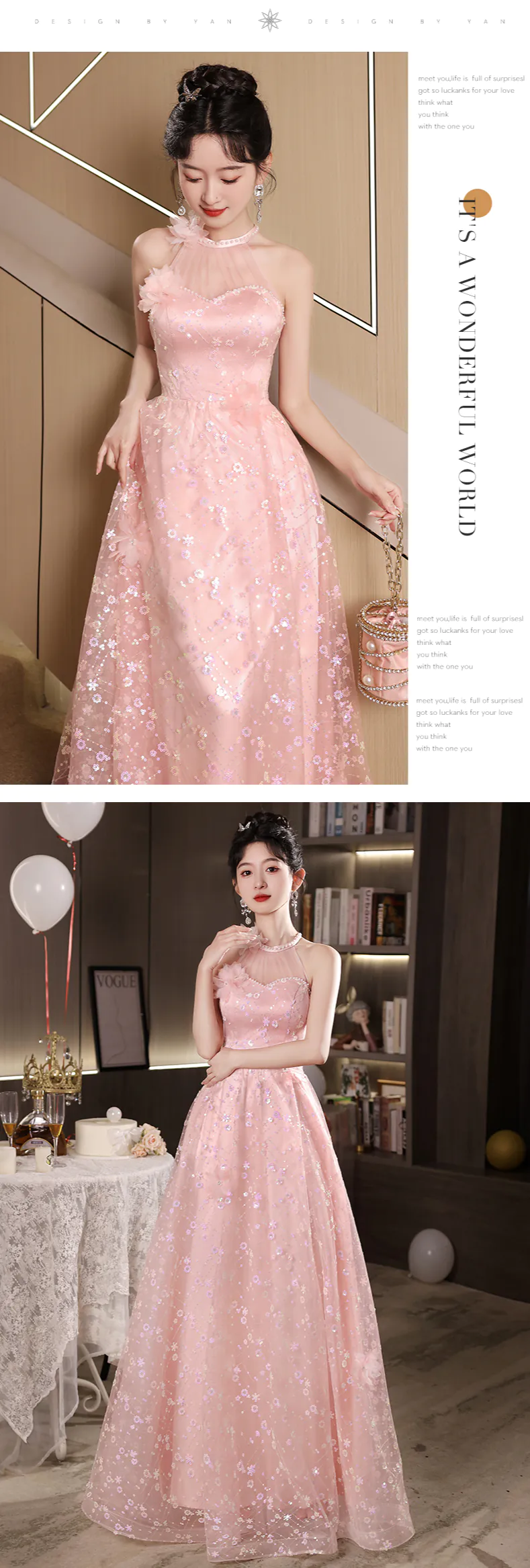 Feminine-Pink-3D-Floral-Sequins-Sheer-Tulle-Sleeveless-Halter-Party-Dress12