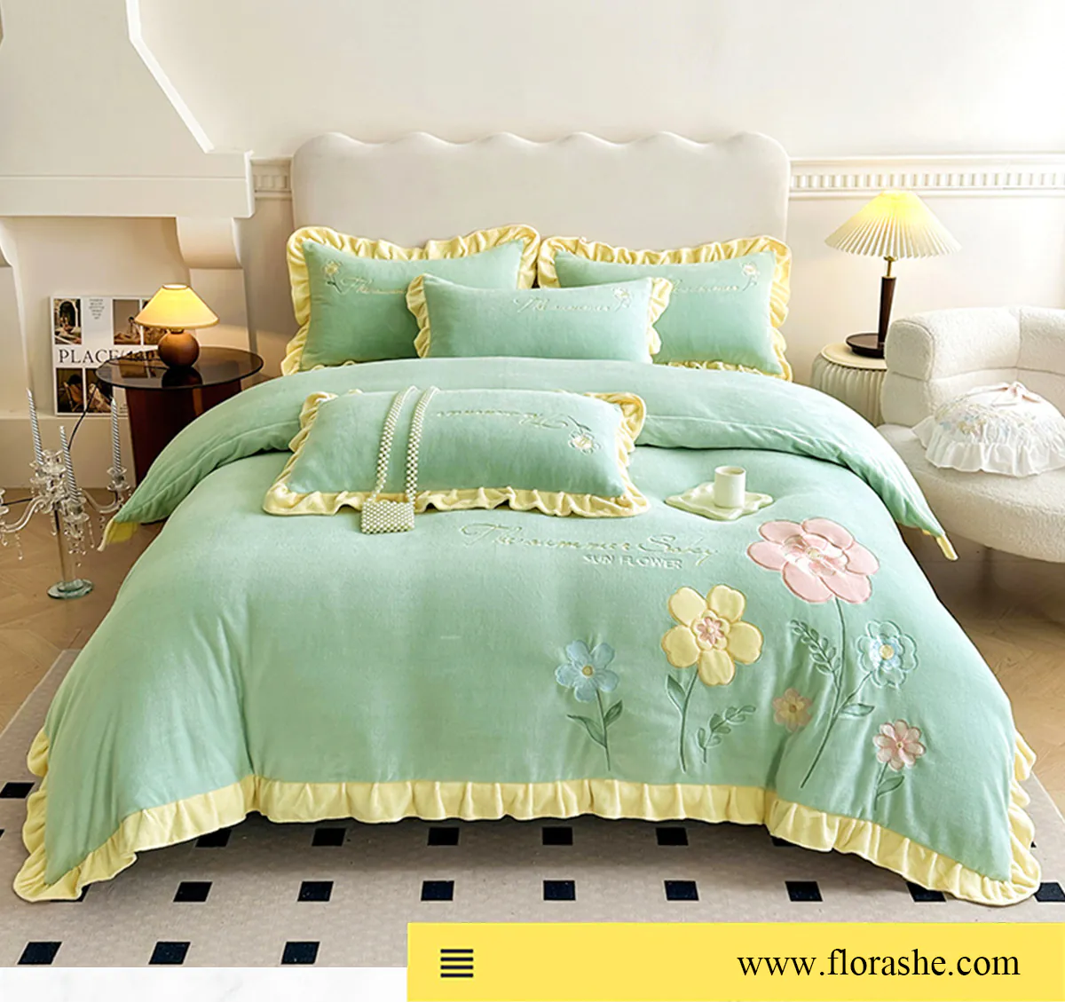 Floral-Embroidery-Matte-Milk-Velvet-Comforter-Cover-Bedding-Set15