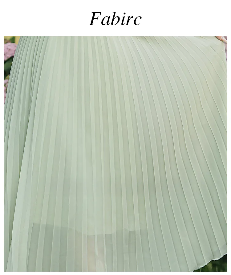 French-Style-Pastel-Green-Pleated-Skirt-Fake-2-Piece-Summer-Casual-Dress11
