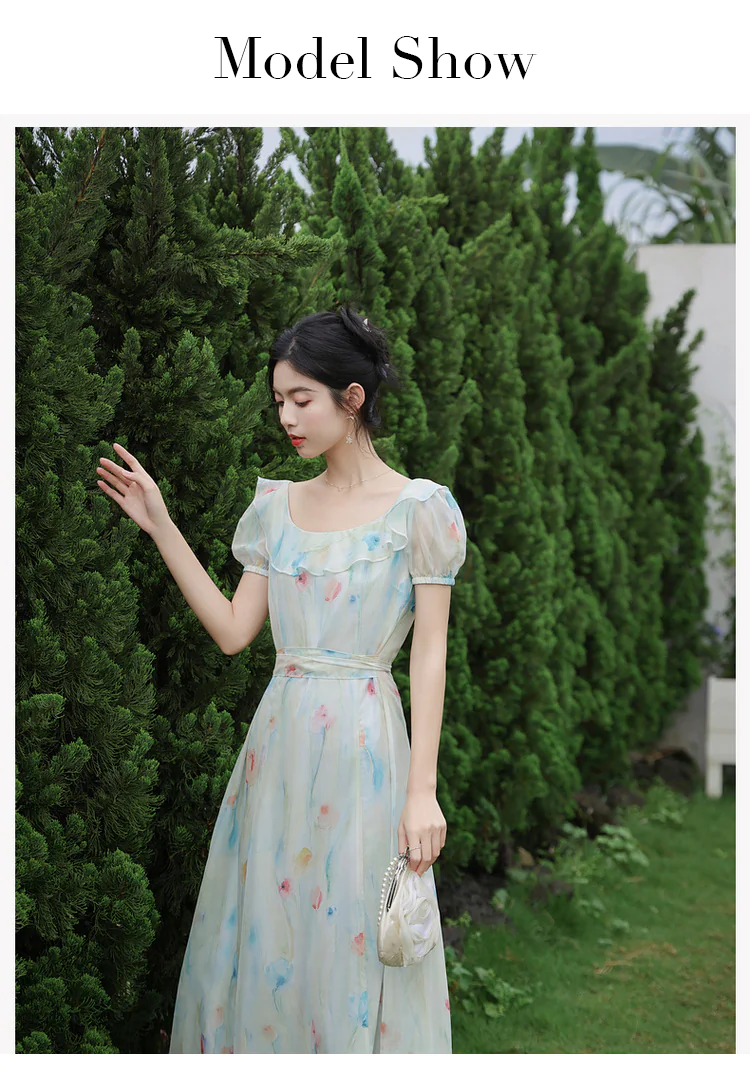 Fresh-Summer-Watercolor-Printed-Ruffle-Trim-Neckline-Casual-Dress11