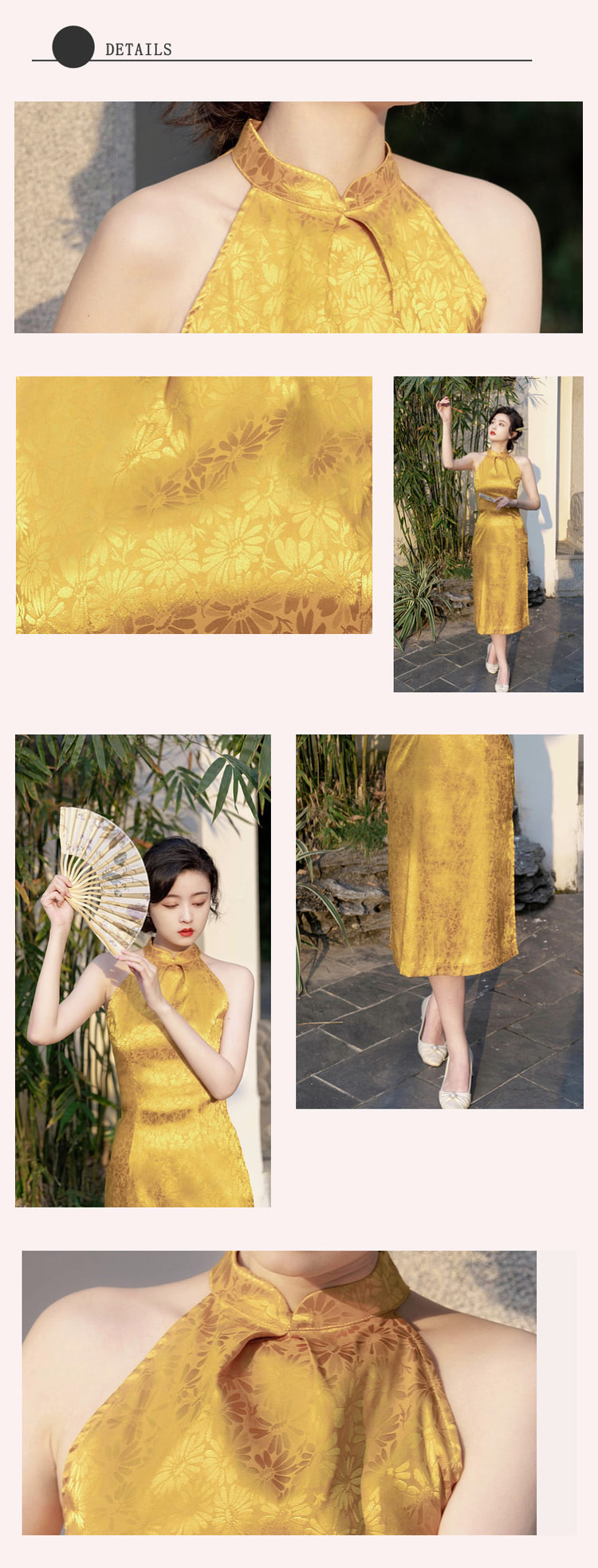 Halter-Floral-Brocade-Sleeveless-Jacquard-Cheongsam-Qipao-Dress09