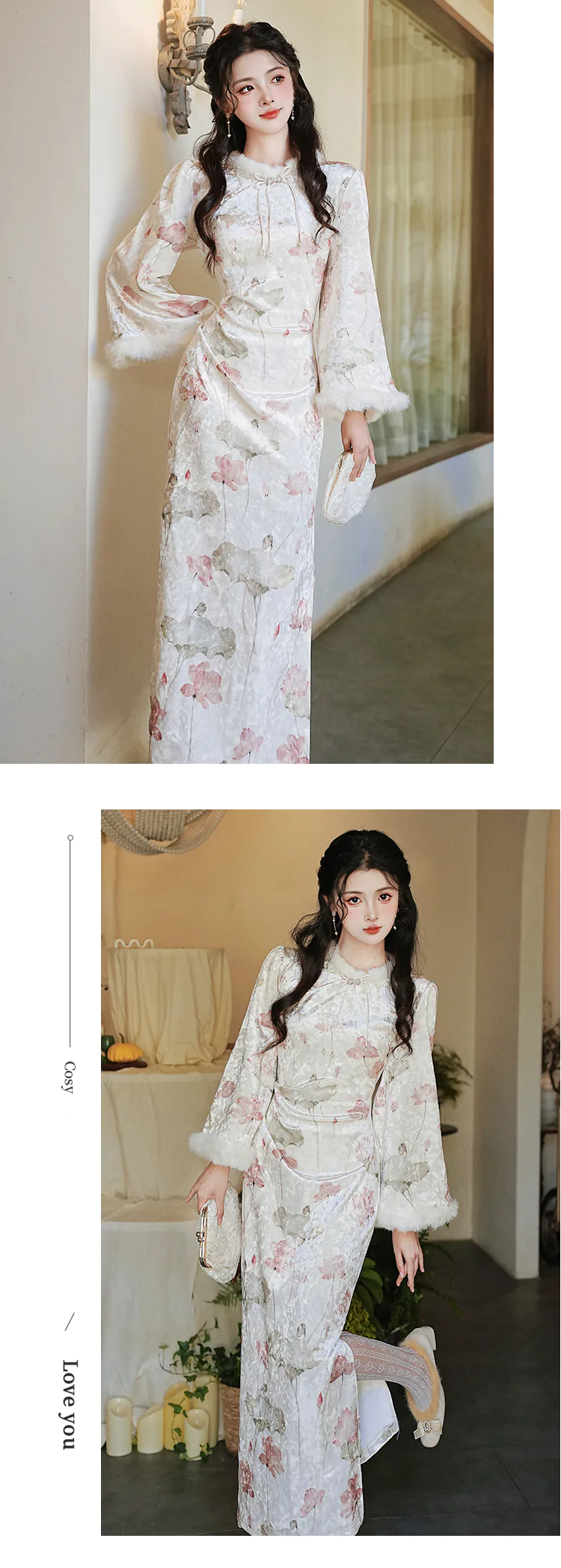 Modern-New-Chinese-Style-Plush-Lining-Autumn-Winter-Qipao-Dress15