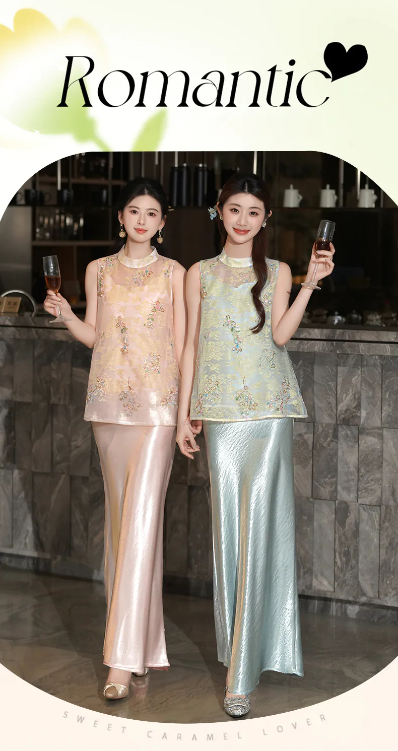 New-Chinese-Style-Floral-Embroidery-Sheer-Vest-with-Satin-Slip-Dress-Set09