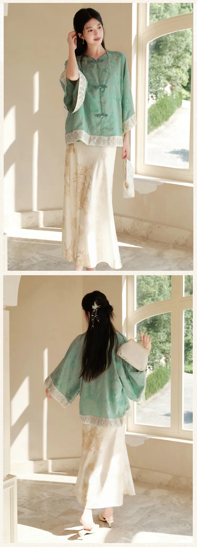 New-Chinese-Style-Jacquard-Blouse-with-Skirt-Oriental-Fashion-Outfit15