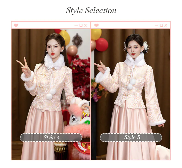 Pink-Long-Sleeve-Fall-Winter-Chinese-Style-Wedding-Guest-Bridesmaid-Dress09