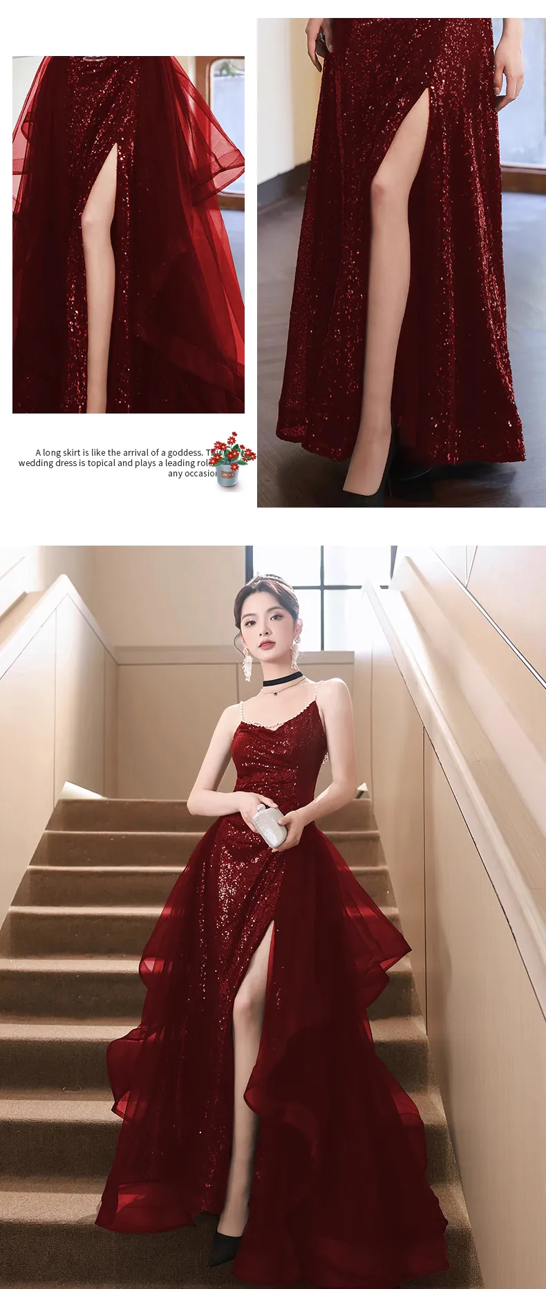 Sexy-Wine-Red-Sleeveless-Split-Formal-Cocktail-Slip-Dress-Evening-Gown11