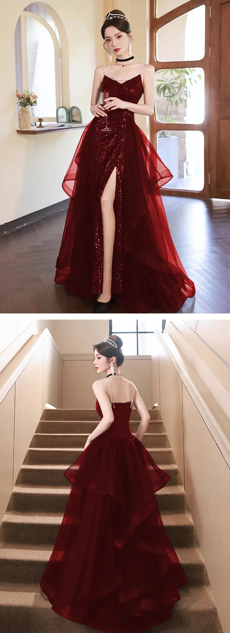 Sexy-Wine-Red-Sleeveless-Split-Formal-Cocktail-Slip-Dress-Evening-Gown13