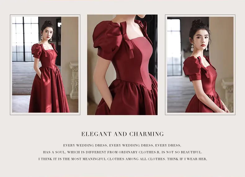 Simple-Modest-Burgundy-Short-Sleeve-Prom-Party-Dress-Long-Formal-Gown07