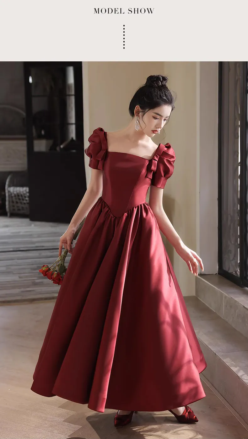 Simple-Modest-Burgundy-Short-Sleeve-Prom-Party-Dress-Long-Formal-Gown10