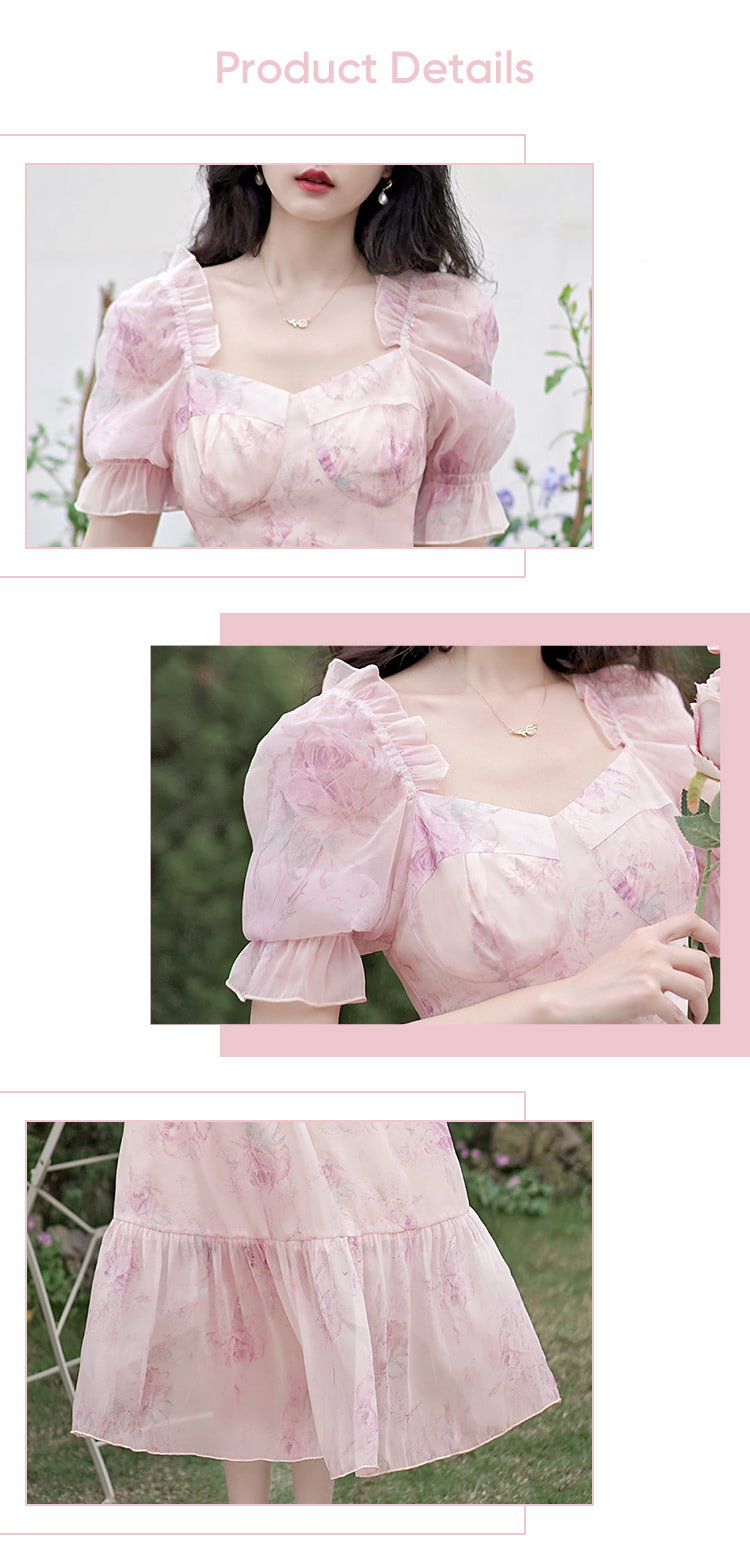 Sweet-French-Style-Pink-Square-Neck-Short-Sleeve-Casual-Dress08