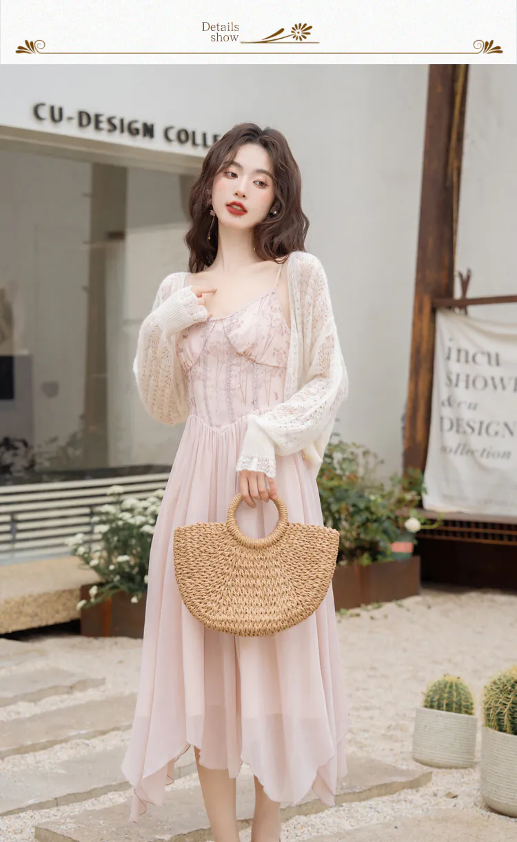 Sweet-Pink-Casual-Slip-Dress-with-Long-Sleeve-Sweater-Cardigan09