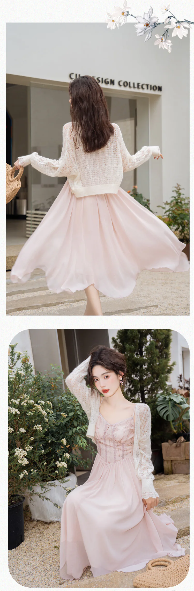 Sweet-Pink-Casual-Slip-Dress-with-Long-Sleeve-Sweater-Cardigan11