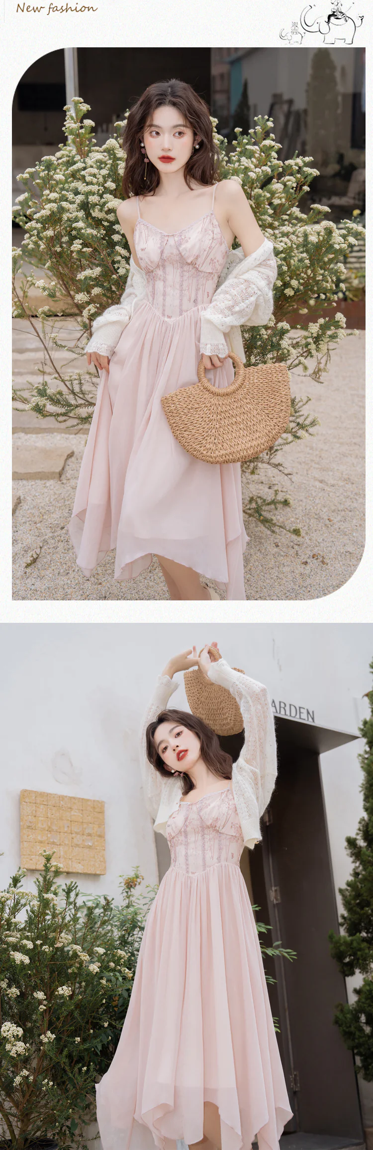 Sweet-Pink-Casual-Slip-Dress-with-Long-Sleeve-Sweater-Cardigan12