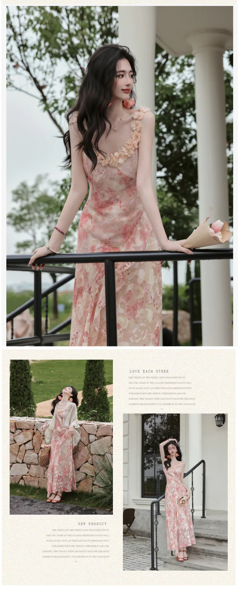 Sweetheart-Neckline-Pink-Floral-Print-Slip-Dress-with-Sheer-Cardigan-Shrug07