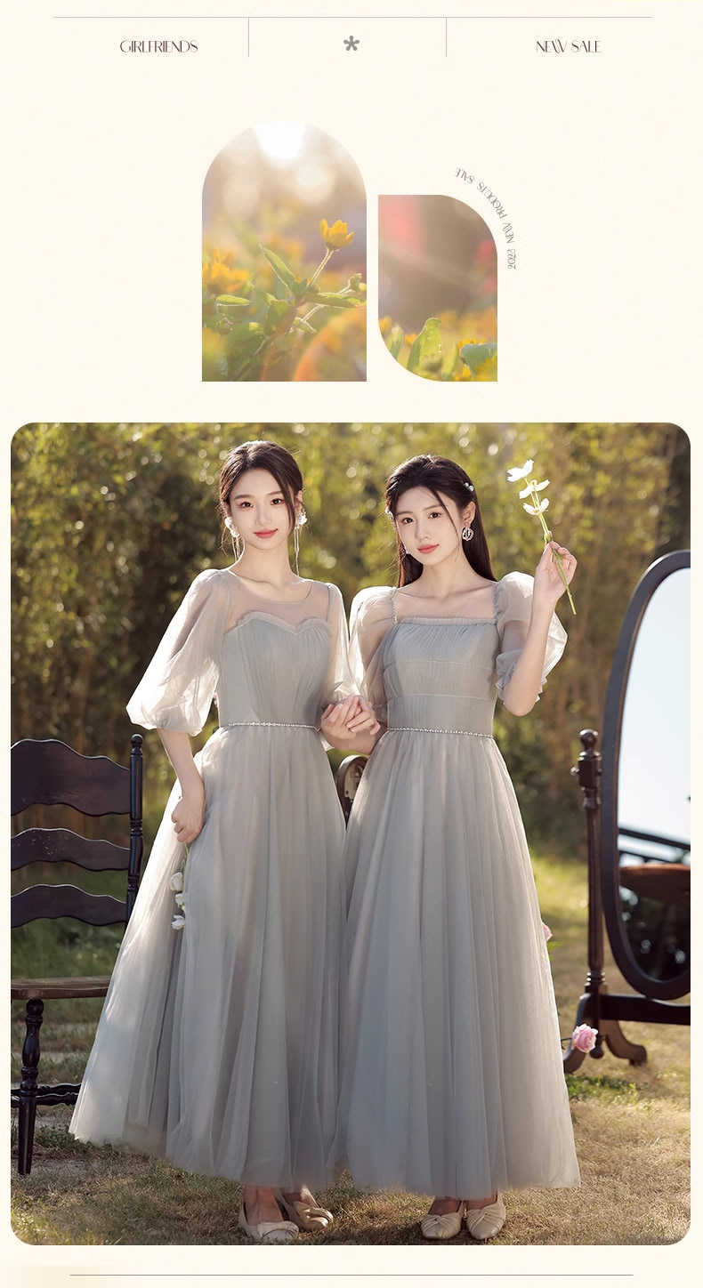 Trendy-Simple-Gray-Tulle-Long-Summer-Bridesmaid-Dress-with-Sleeves11
