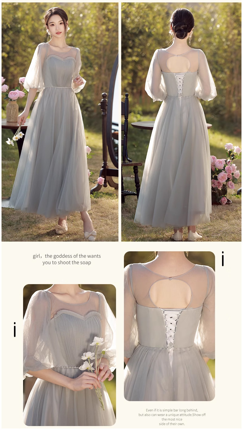 Trendy-Simple-Gray-Tulle-Long-Summer-Bridesmaid-Dress-with-Sleeves22