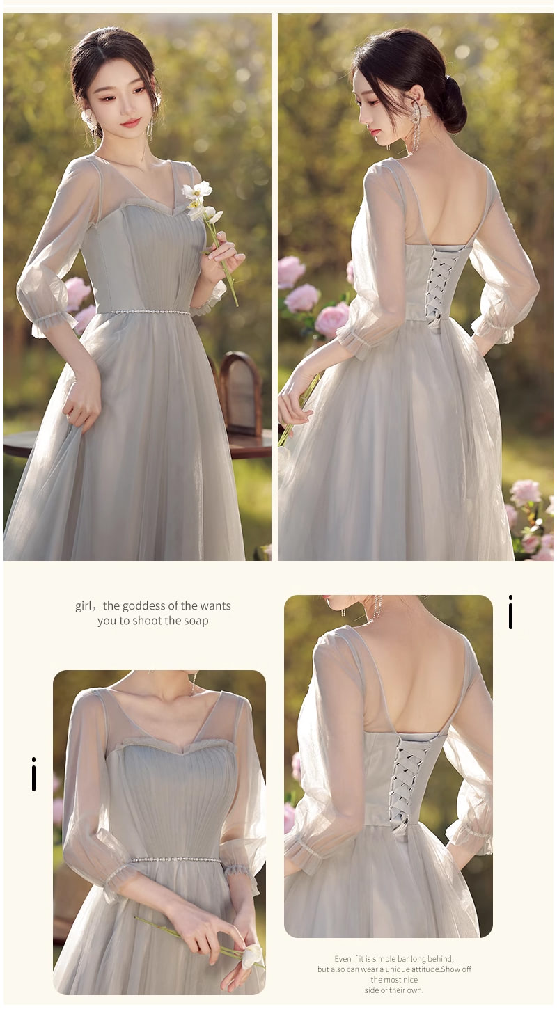 Trendy-Simple-Gray-Tulle-Long-Summer-Bridesmaid-Dress-with-Sleeves24