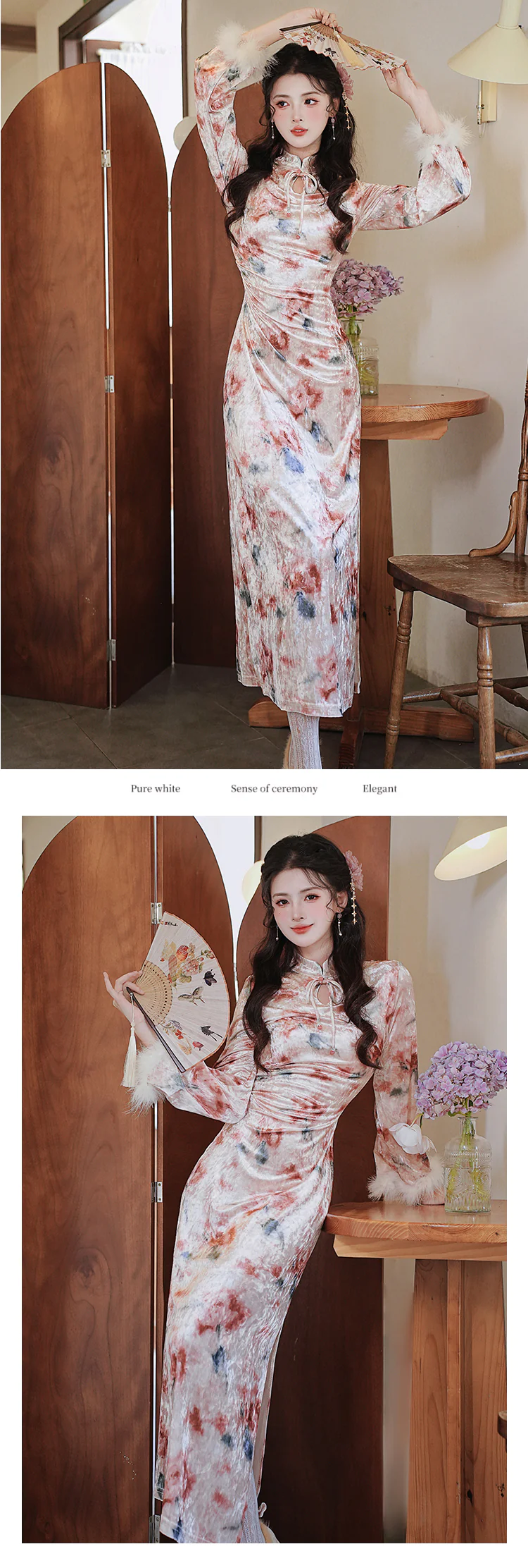 Vintage-Plush-Fur-Sleeve-Velvet-Warm-Autumn-Winter-Qipao-Dress-Suit15