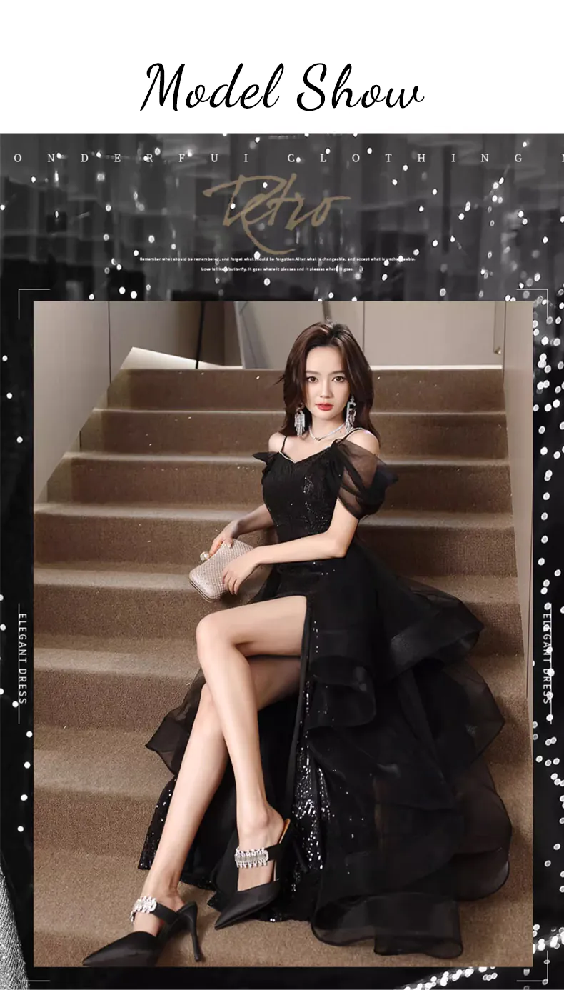 A-Line-Black-Split-Cocktail-Party-Long-Dress-Sexy-Formal-Evening-Gown09
