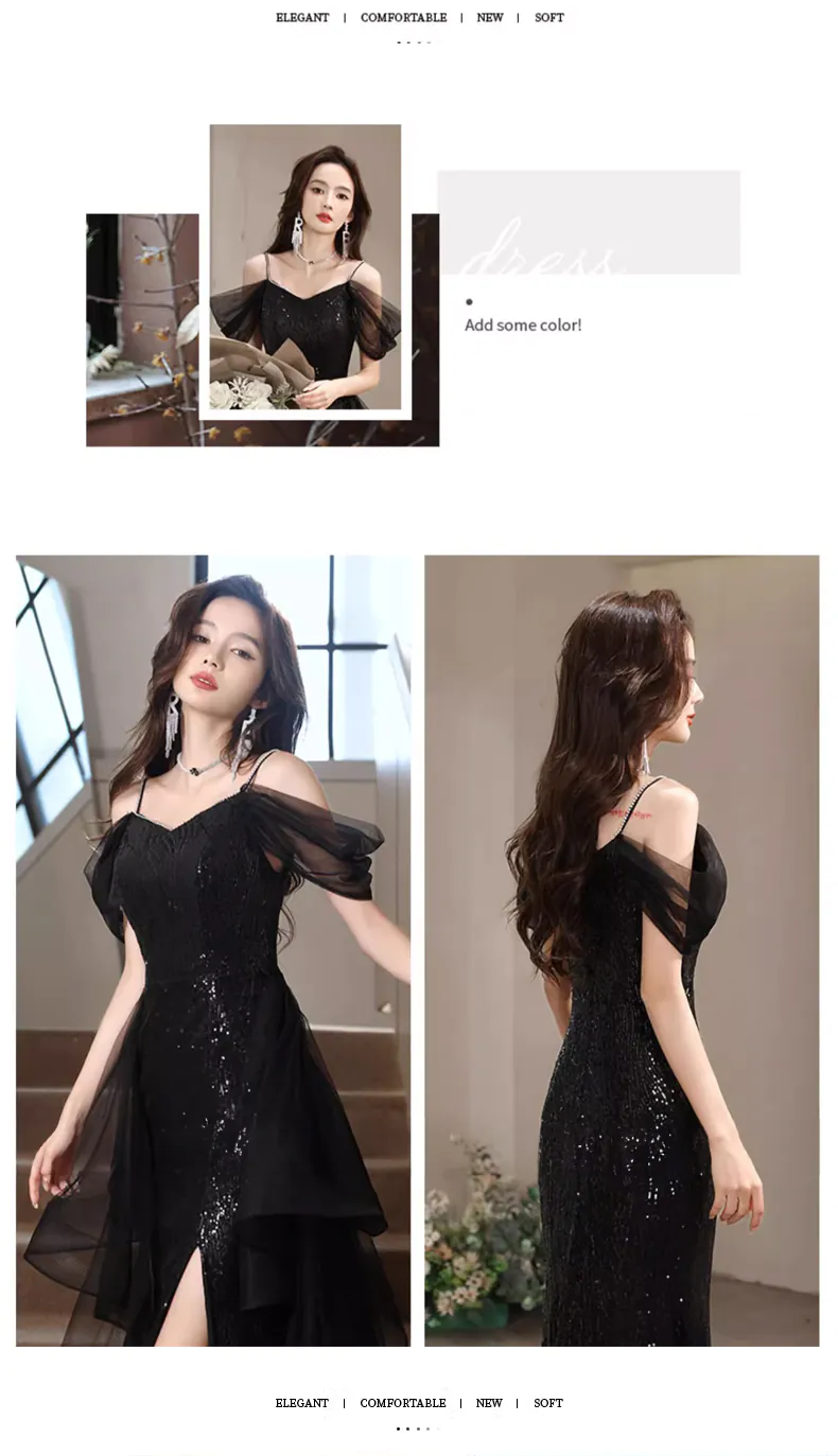 A-Line-Black-Split-Cocktail-Party-Long-Dress-Sexy-Formal-Evening-Gown11