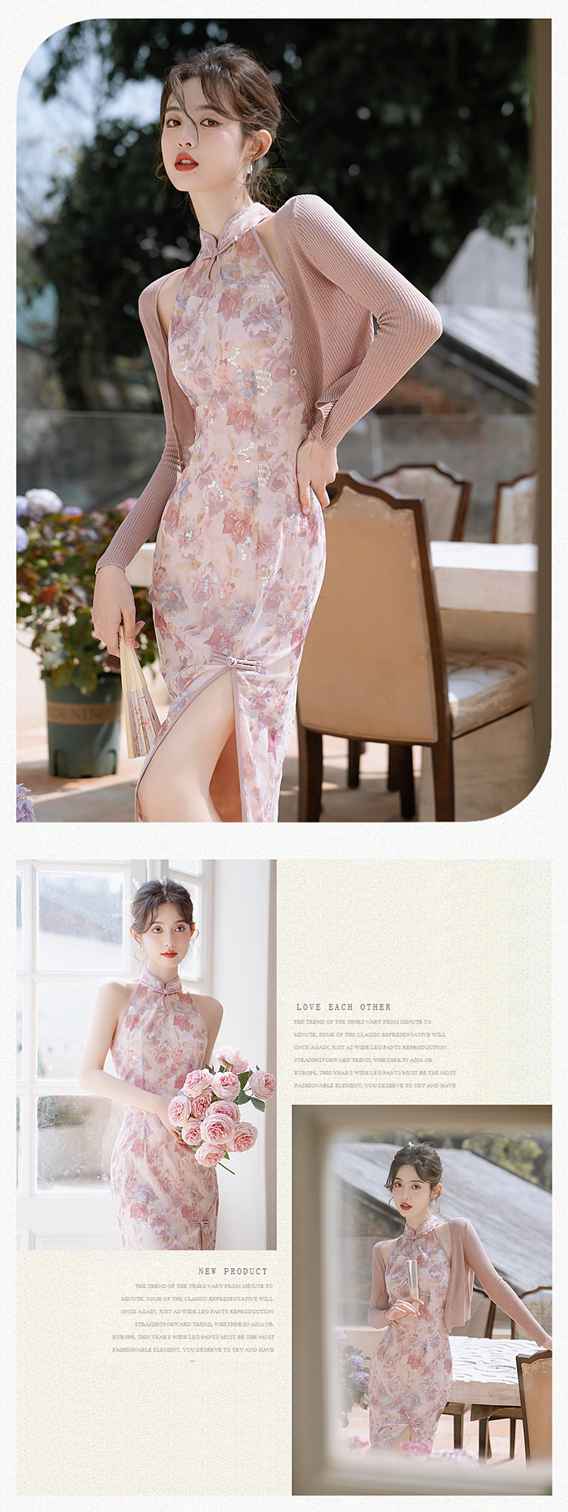Aesthetic-Cold-Shoulder-Modern-Qipao-Dress-Knit-Shirt-Suit14