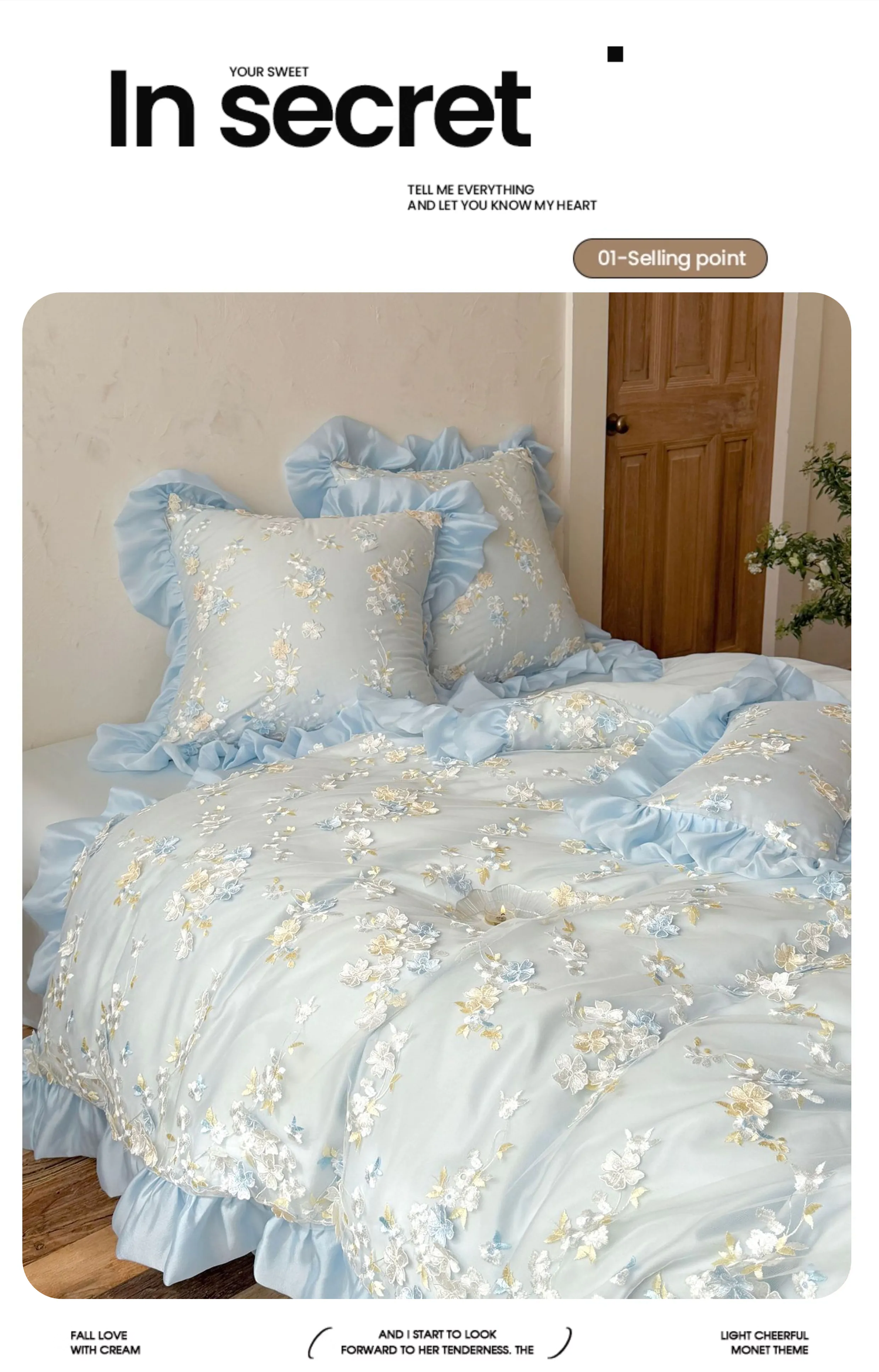 Coquette-Floral-Embroidered-60s-Tencel-Bed-Sheet-Duvet-Cover-4-Pcs-Set11