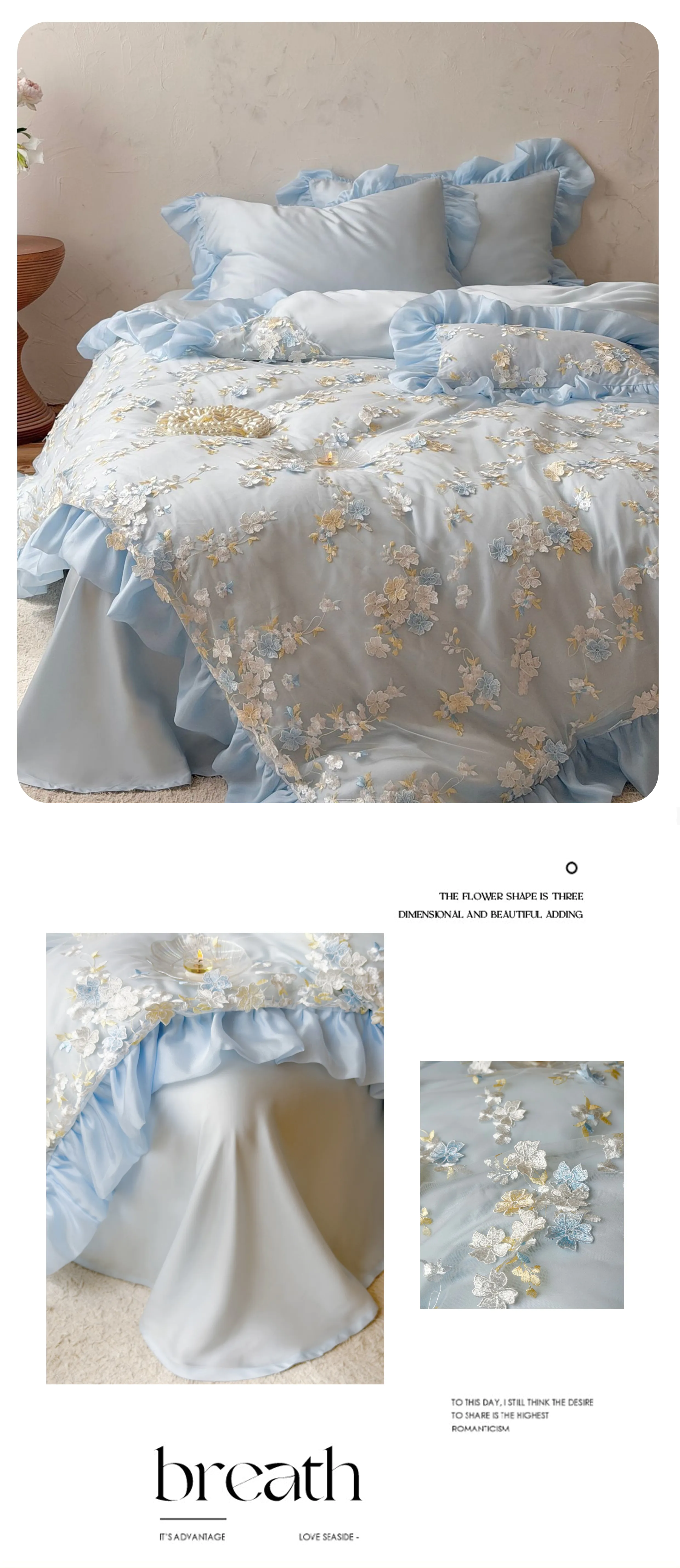 Coquette-Floral-Embroidered-60s-Tencel-Bed-Sheet-Duvet-Cover-4-Pcs-Set12