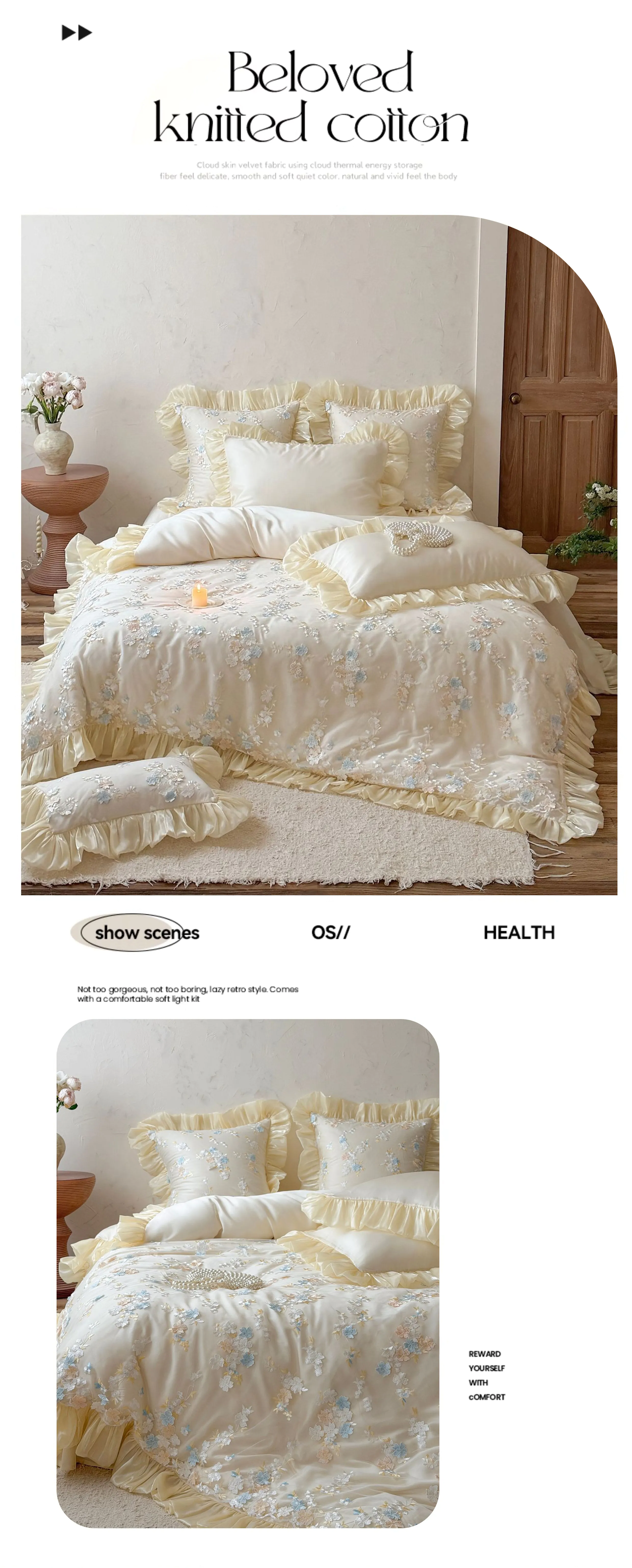 Coquette-Floral-Embroidered-60s-Tencel-Bed-Sheet-Duvet-Cover-4-Pcs-Set14