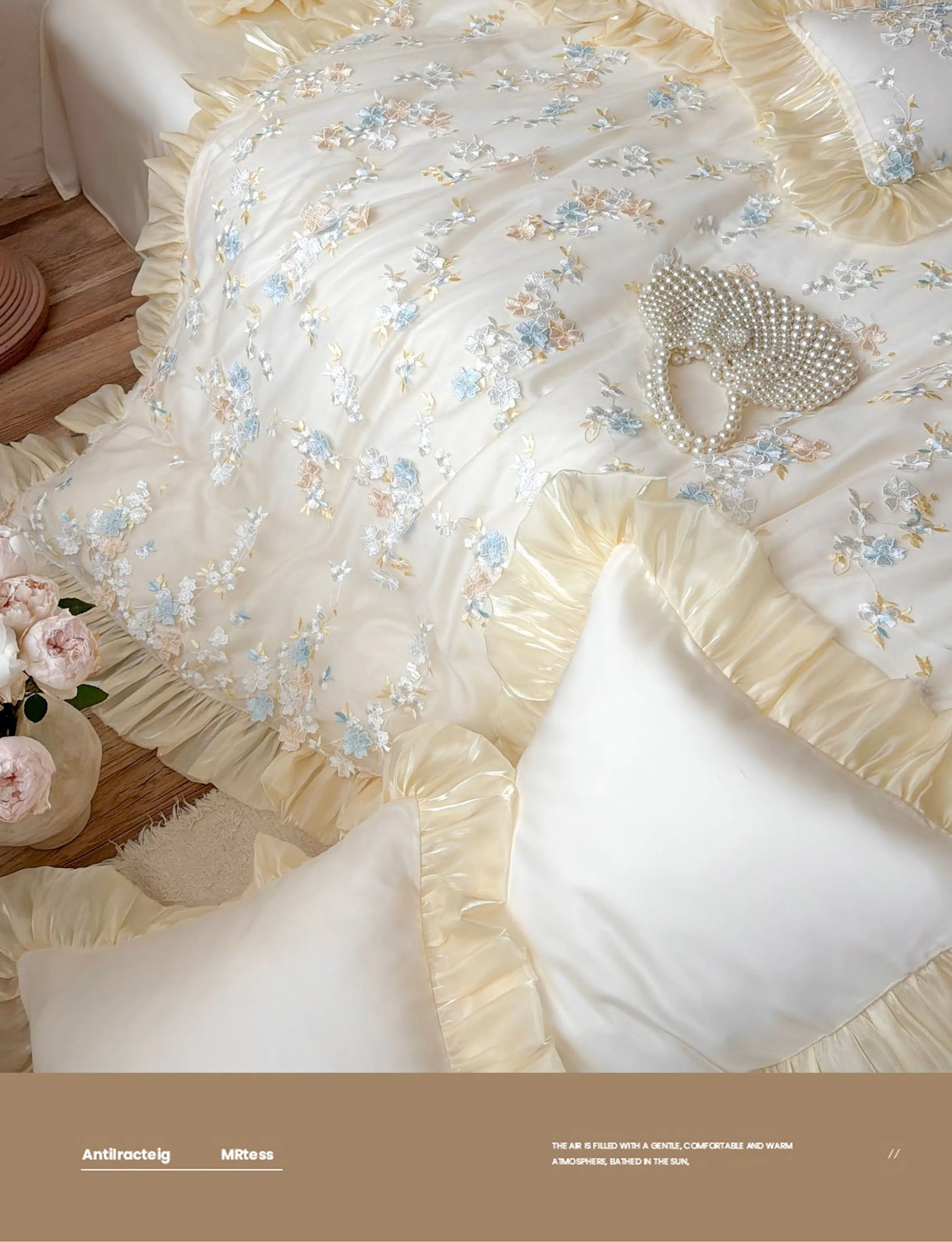 Coquette-Floral-Embroidered-60s-Tencel-Bed-Sheet-Duvet-Cover-4-Pcs-Set15