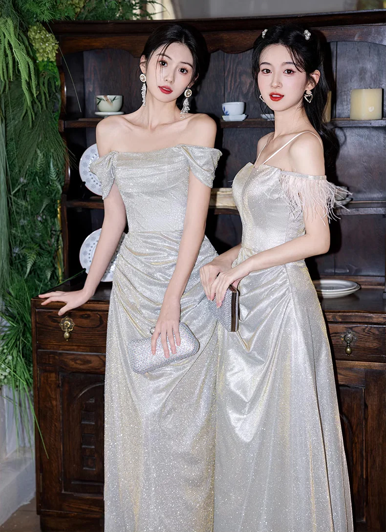 Elegant-Champagne-Gold-Off-Shoulder-Sparkly-Bridesmaid-Party-Dress13