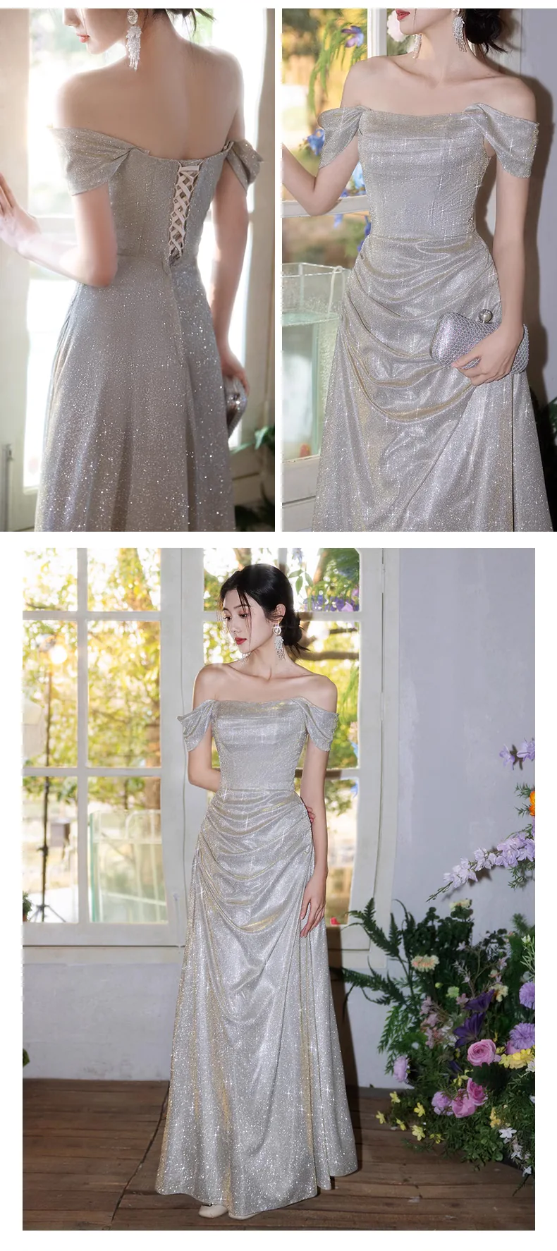 Elegant-Champagne-Gold-Off-Shoulder-Sparkly-Bridesmaid-Party-Dress17