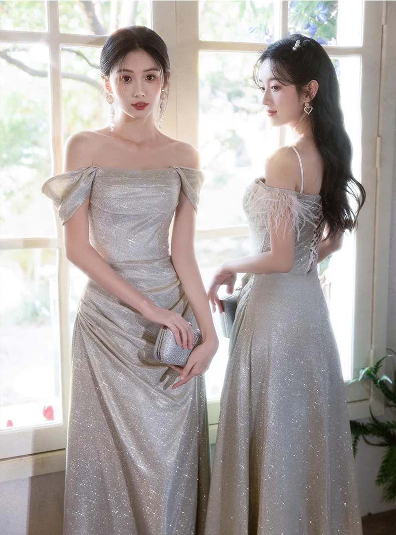 Elegant-Champagne-Gold-Off-Shoulder-Sparkly-Bridesmaid-Party-Dress21