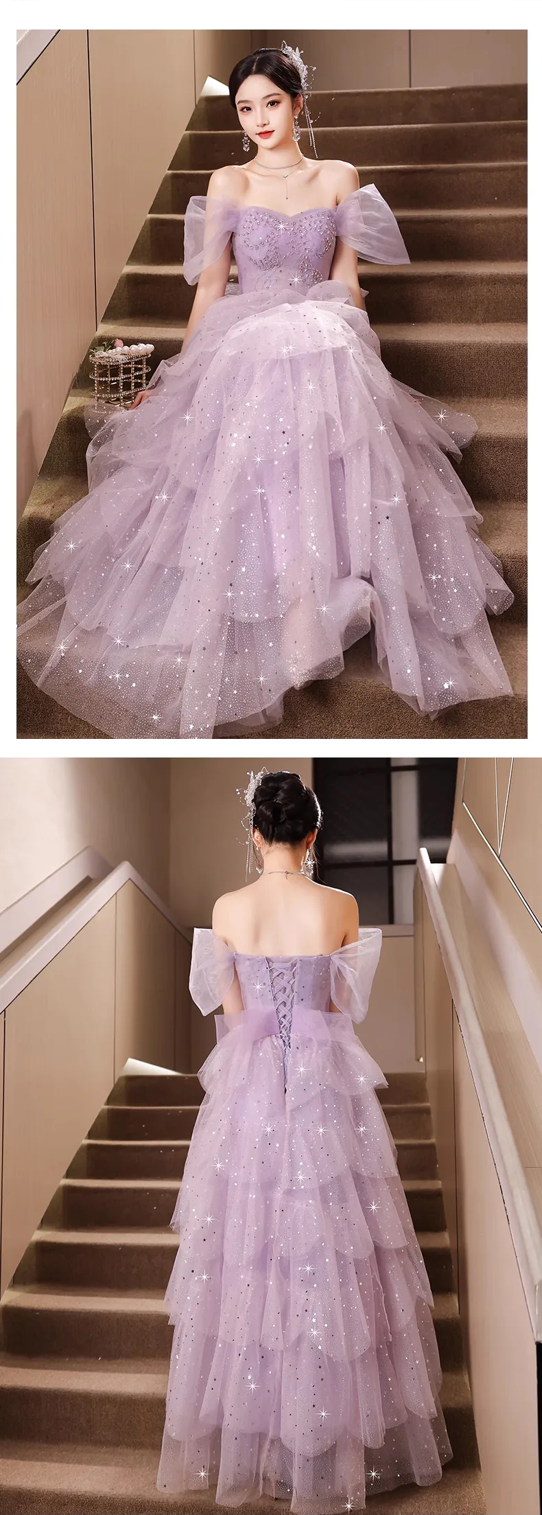 Fairy-Princess-Off-Shoulder-Lavender-Tulle-Ball-Gown-Layered-Prom-Dress15