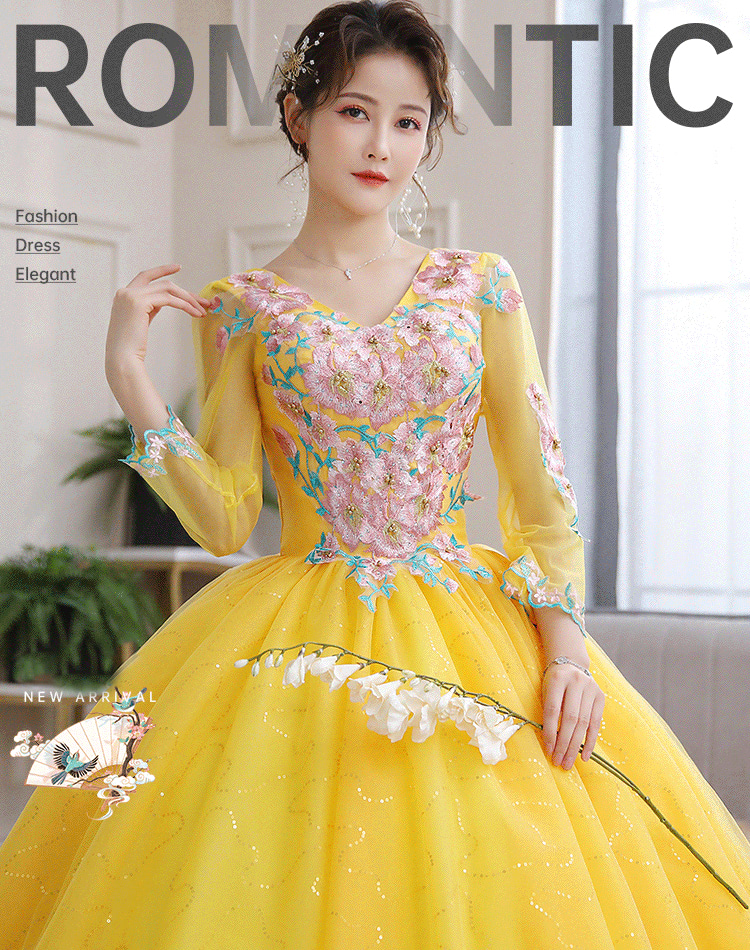 Golden-Embroidery-Puffy-Skirt-Gauze-Wedding-Evening-Party-Dress07