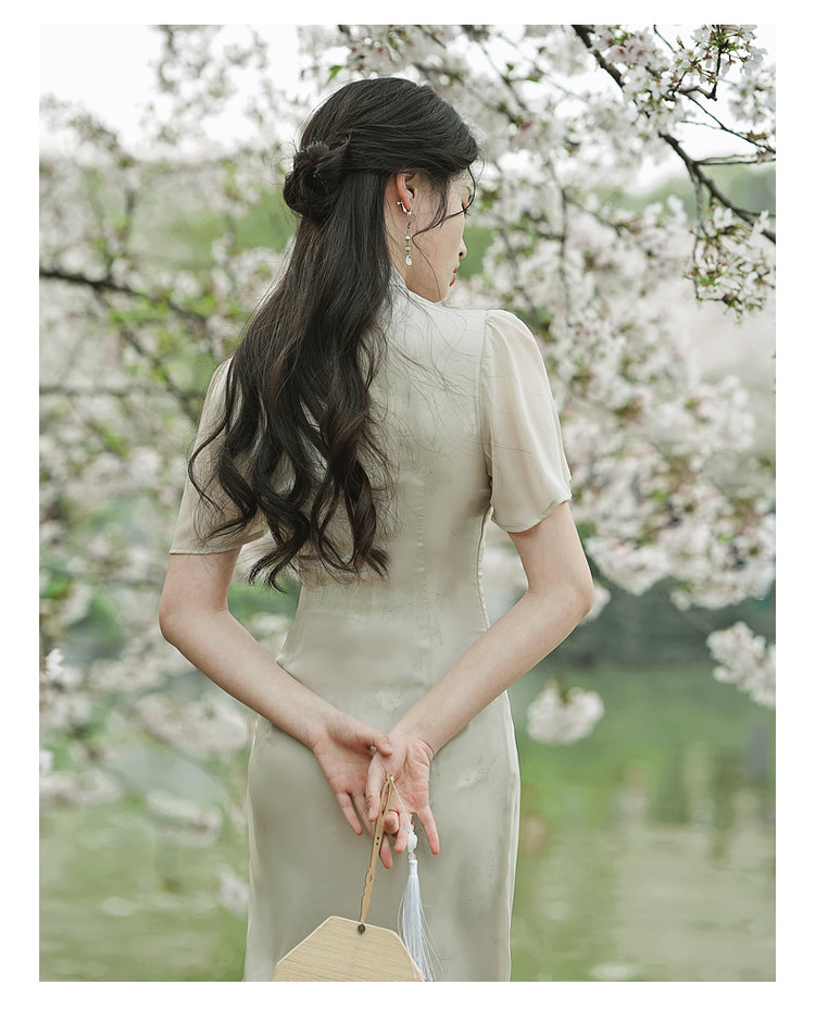 Ladies-A-Line-Green-Chinese-Modern-Cheongsam-Costume-Qipao-Dress18