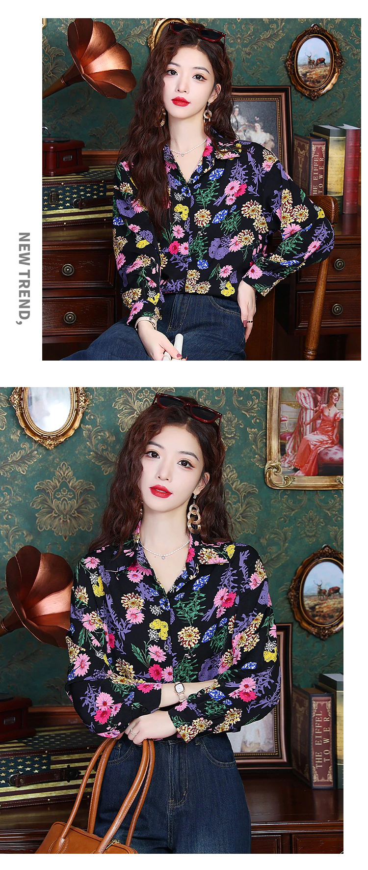 Ladies-Vintage-Black-Floral-Printed-V-neck-Long-Sleeve-Casual-Chiffon-Shirt11