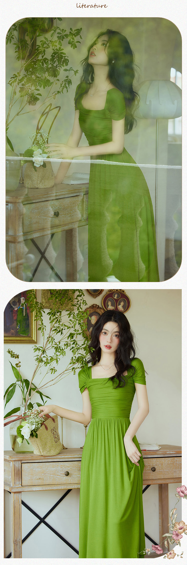 Retro-Wasabi-Green-Short-Sleeve-Slim-Fit-Summer-Casual-Dress15