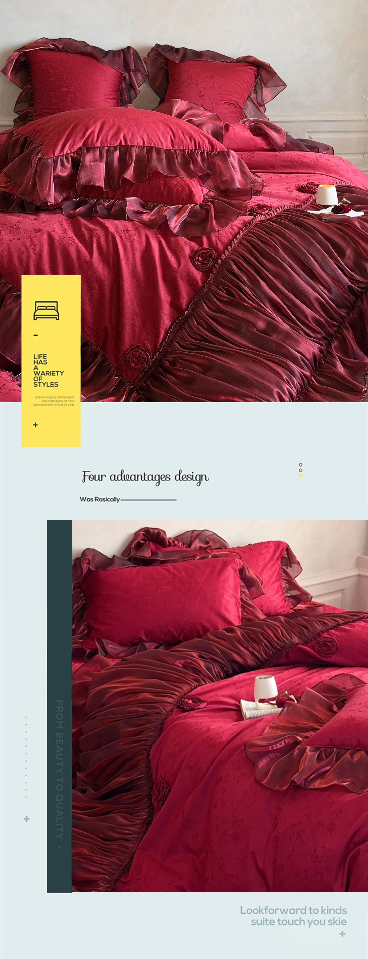 Romantic-100-Long-Staple-Cotton-Pleated-Skirt-Jacquard-Bedding-Set09