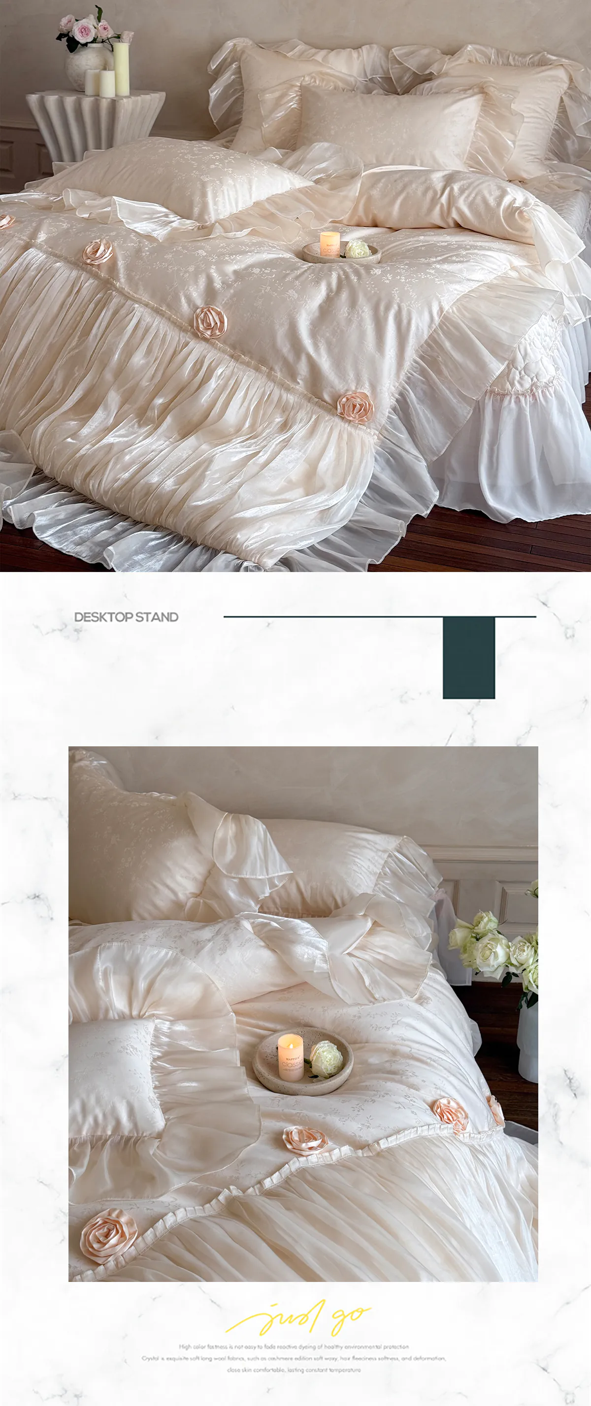 Romantic-100-Long-Staple-Cotton-Pleated-Skirt-Jacquard-Bedding-Set16